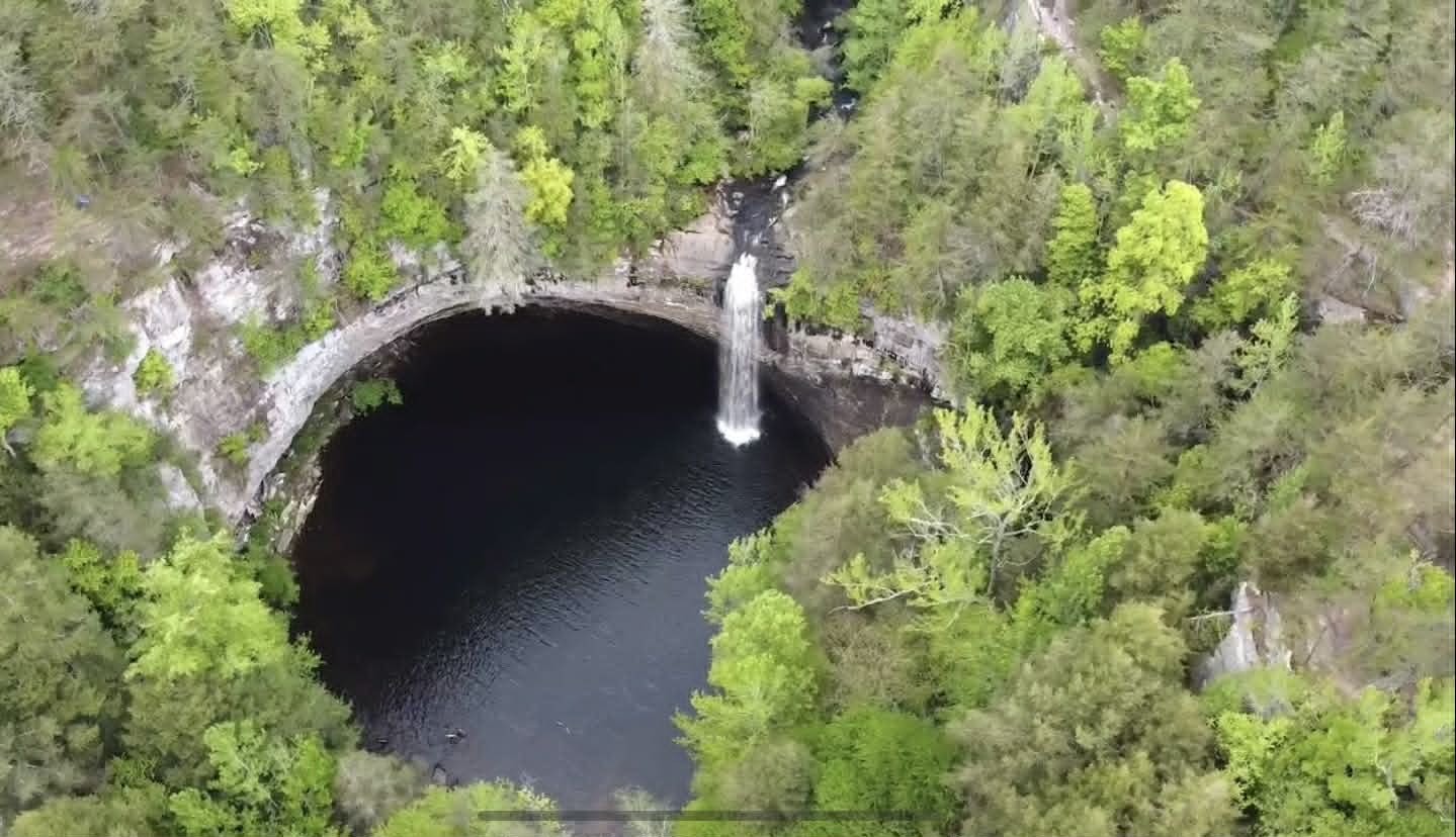 Aerial view of Foster Falls