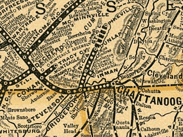 Marion County railroad lines map