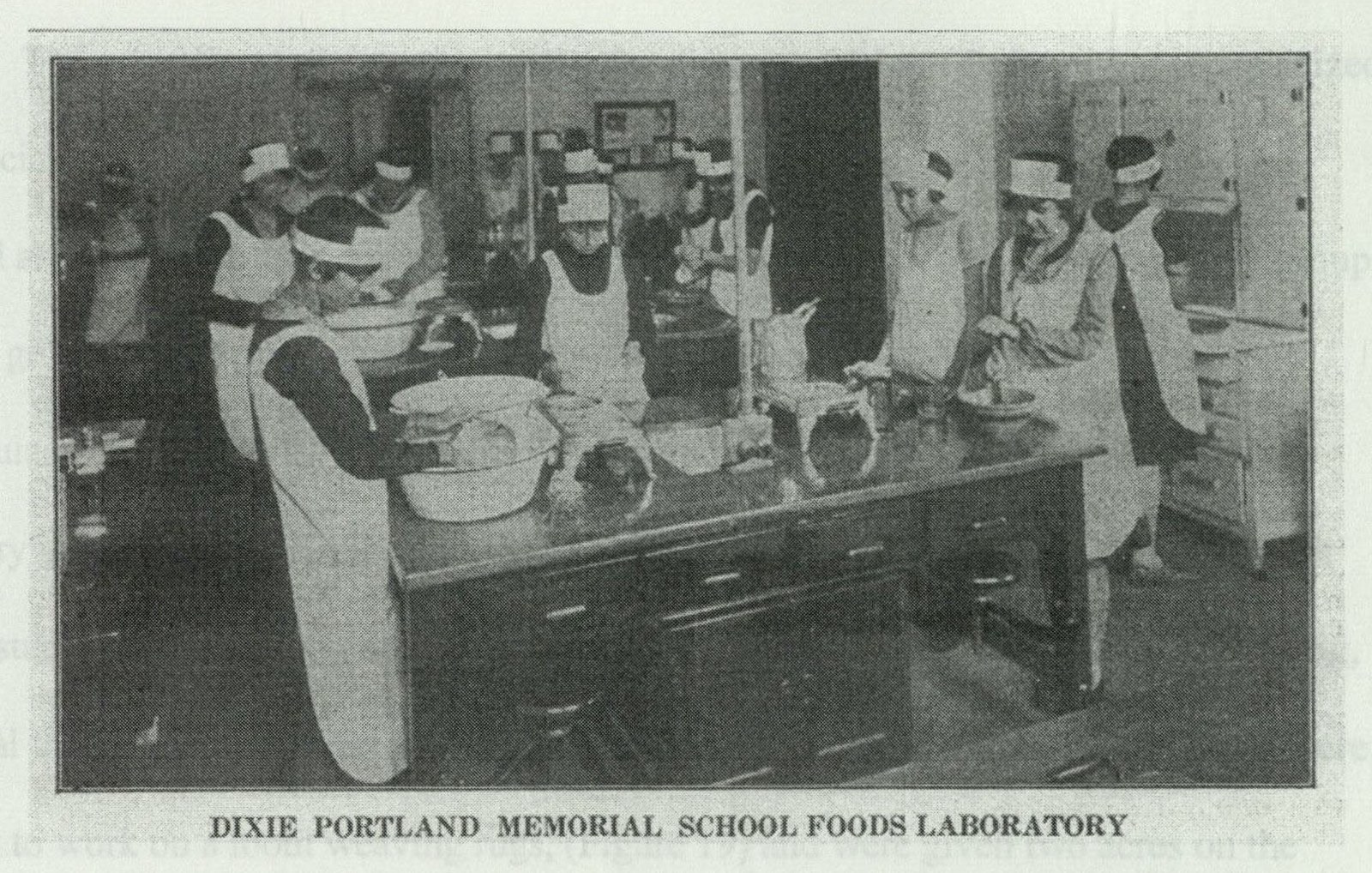 Foods laboratory at the school