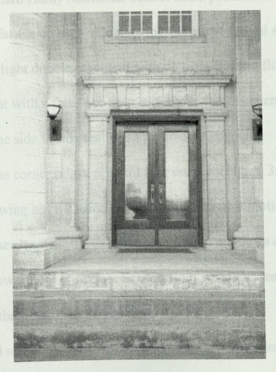 Left entrance to the school
